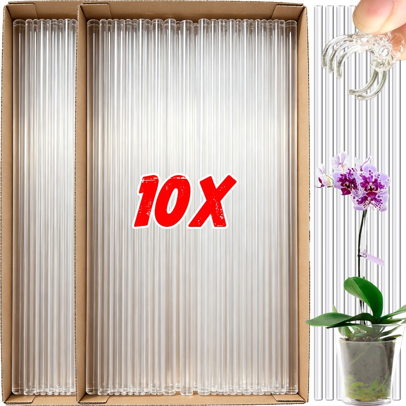 Orchid Potting Mix - دعامات زهور شفافة قابلة لإعادة الاستخدام،