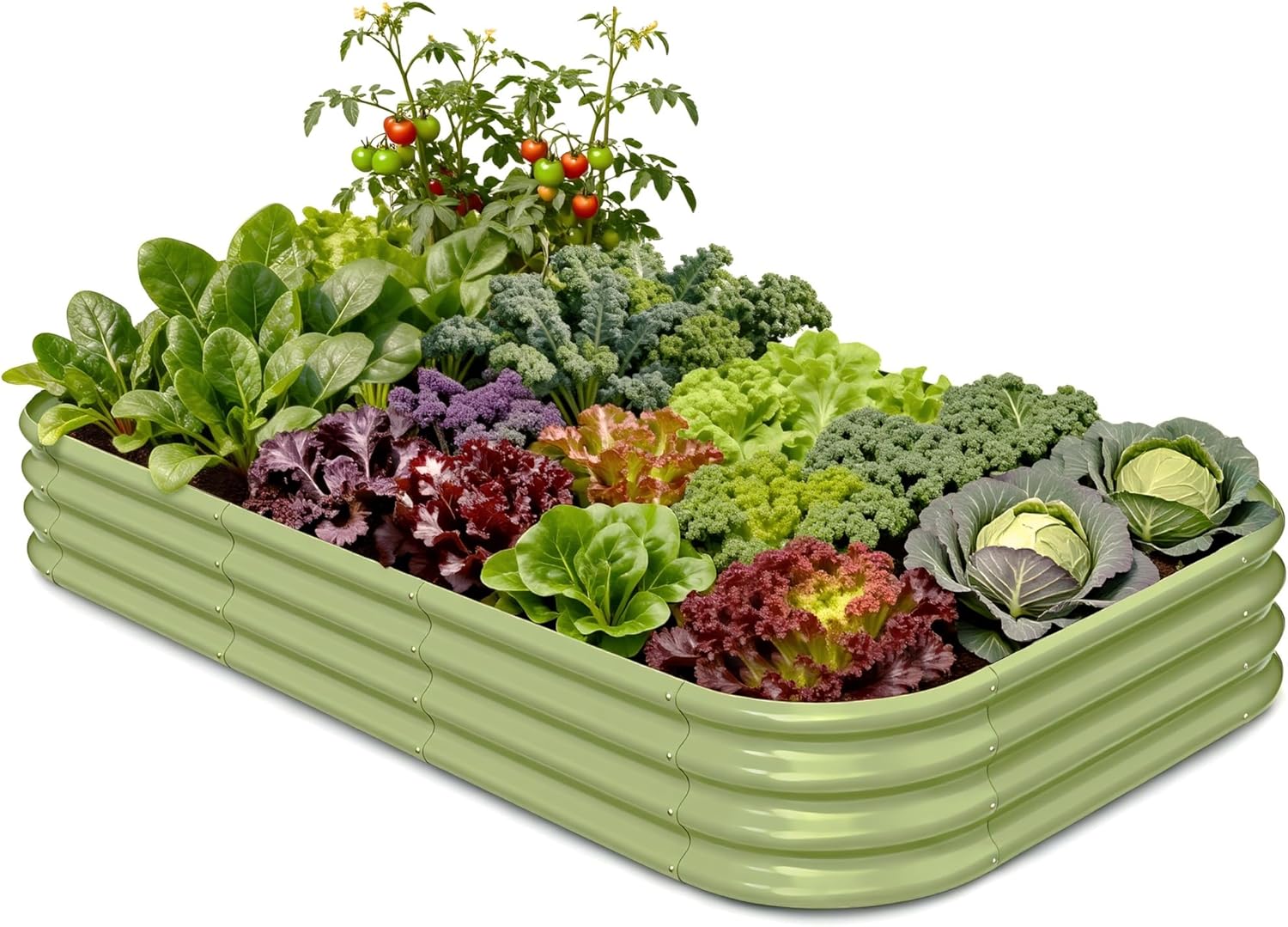 حوض زراعة مرتفع مجلفن 8×4×1 قد - مراجعة Raised Bed Planter Box وسعره