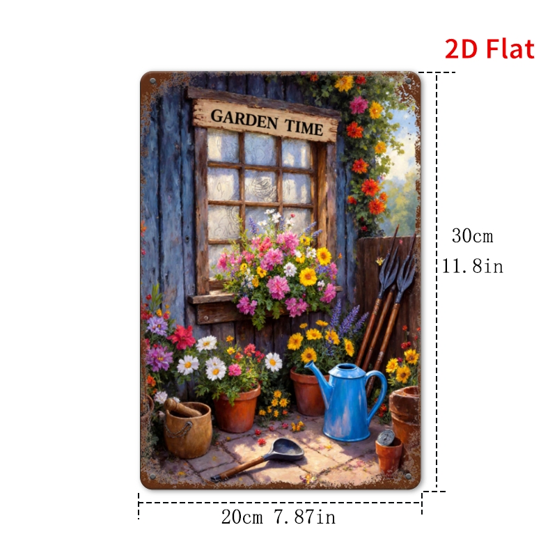 لافتة معدنية بتصميم أدوات الزر - مراجعة Gardening Tools Vintage وسعره
