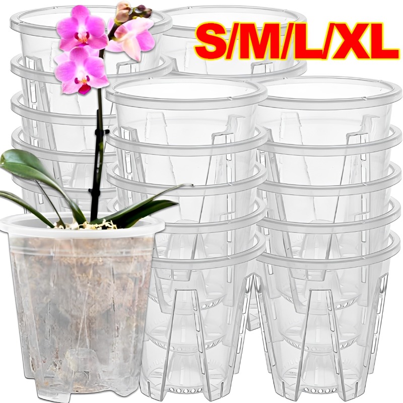 أصيص زرع بلاستيكي شفاف للتحكم  - مراجعة Orchid Potting Mix وسعره