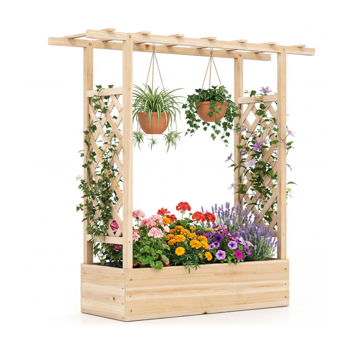 صندوق زراعة مرتفع من خشب التنو - مراجعة Raised Bed Planter Box وسعره