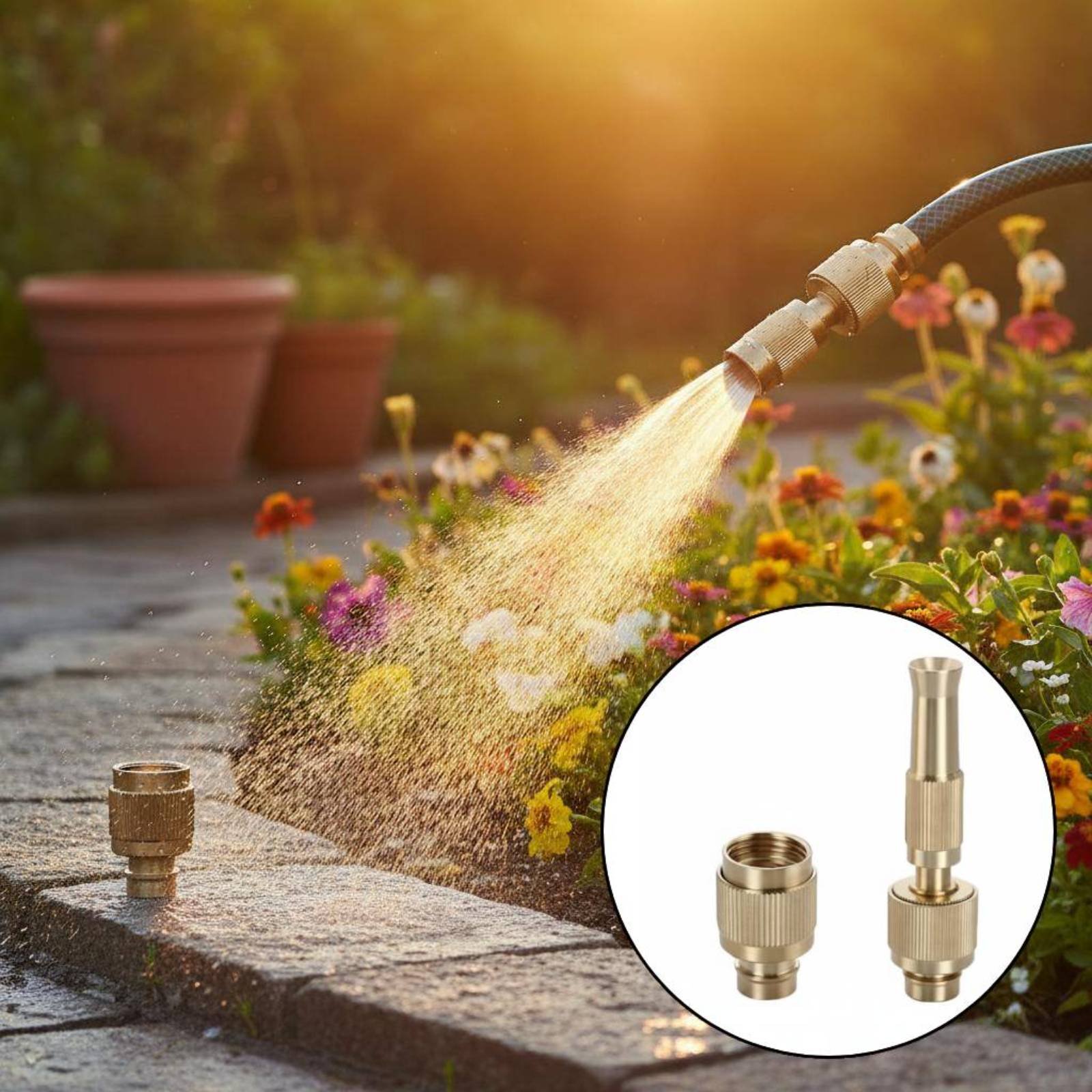 موصل مياه نحاسي عالمي، ملحق رش - مراجعة Gardening Tools Water وسعره