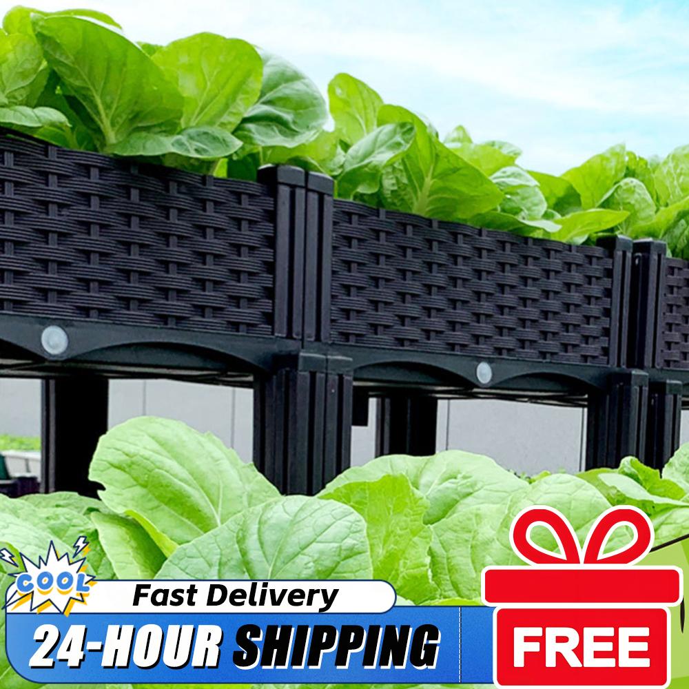 صندوق زراعة بلاستيكي مرتفع بأر - مراجعة Raised Bed Planter Box وسعره