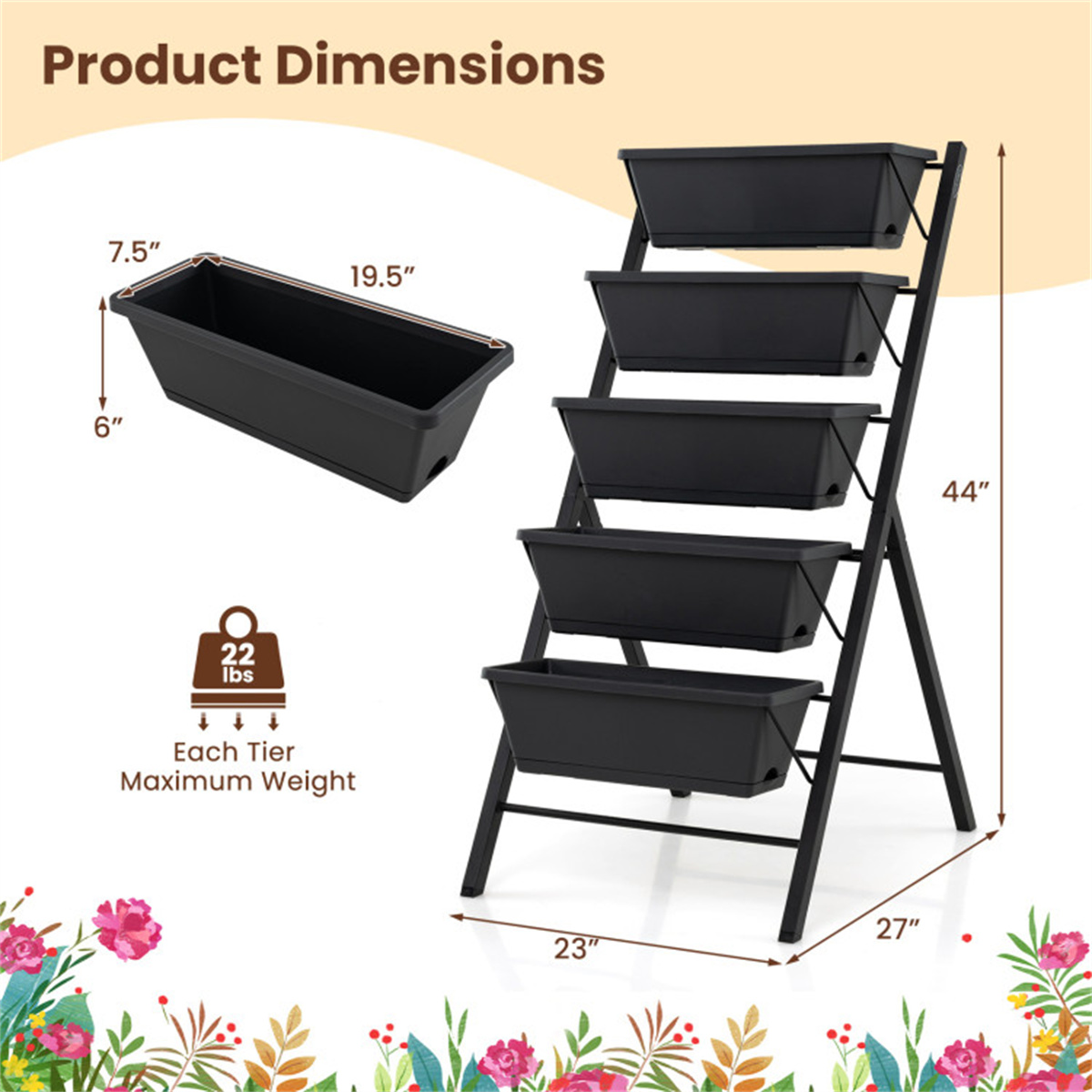 حديقة عمودية مرتفعة من 5 طبقات - مراجعة Raised Bed Planter Box وسعره